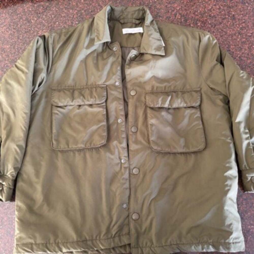 ZARA Boys Padded Coat – Size 9 (Light Khaki Green) – Like New
